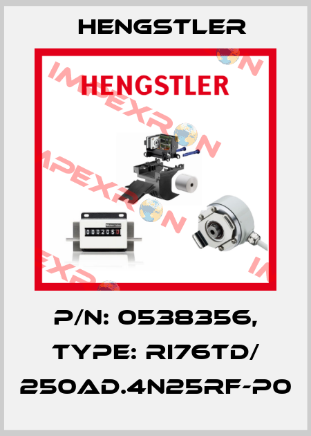 p/n: 0538356, Type: RI76TD/ 250AD.4N25RF-P0 Hengstler