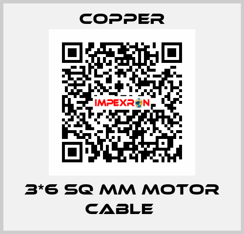 3*6 sq mm Motor cable  Copper