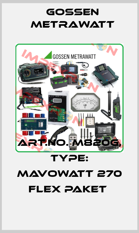Art.No. M820G, Type: MAVOWATT 270 Flex Paket  Gossen Metrawatt