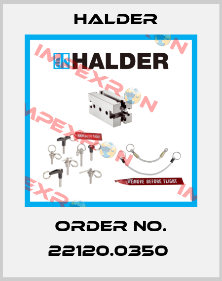 Order No. 22120.0350  Halder
