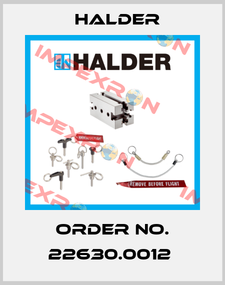 Order No. 22630.0012  Halder