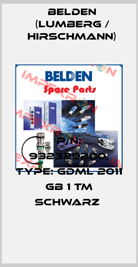P/N: 932329200, Type: GDML 2011 GB 1 TM schwarz  Belden (Lumberg / Hirschmann)
