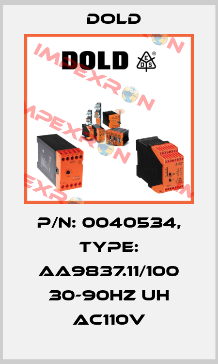 p/n: 0040534, Type: AA9837.11/100 30-90HZ UH AC110V Dold