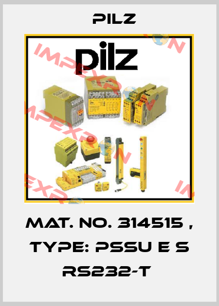 Mat. No. 314515 , Type: PSSu E S RS232-T  Pilz