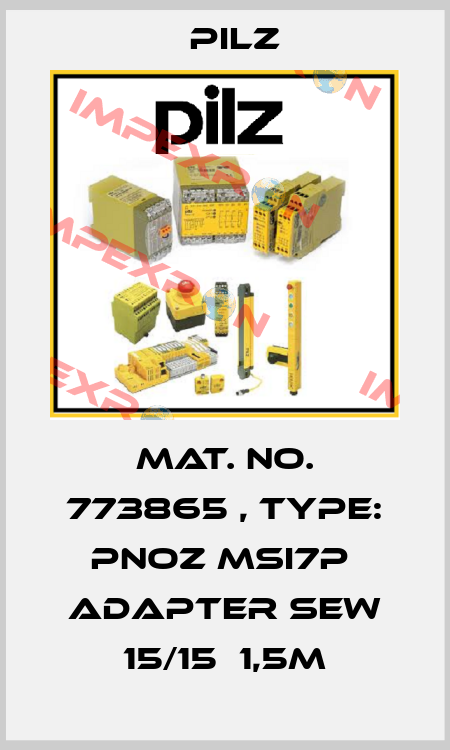 Mat. No. 773865 , Type: PNOZ msi7p  Adapter SEW 15/15  1,5m Pilz