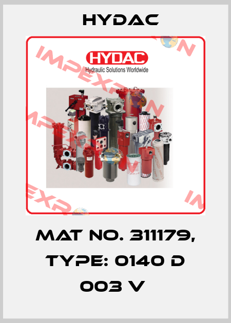 Mat No. 311179, Type: 0140 D 003 V  Hydac