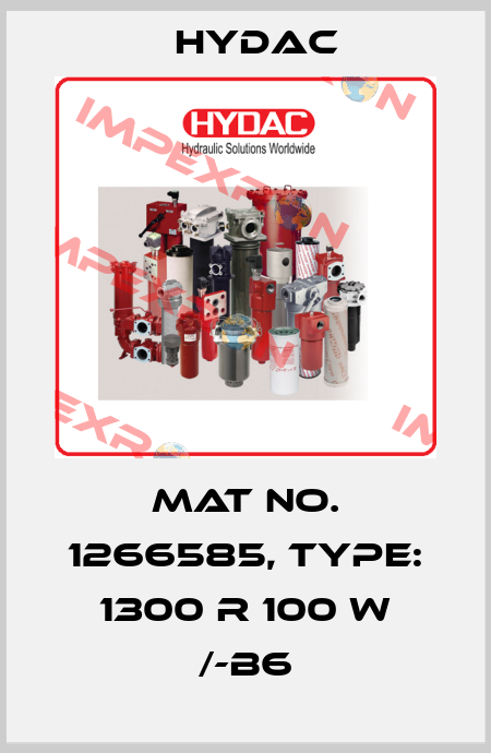 Mat No. 1266585, Type: 1300 R 100 W /-B6 Hydac