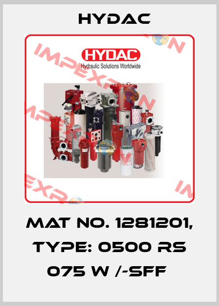 Mat No. 1281201, Type: 0500 RS 075 W /-SFF  Hydac
