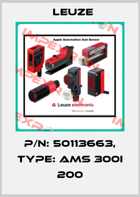 p/n: 50113663, Type: AMS 300i 200 Leuze