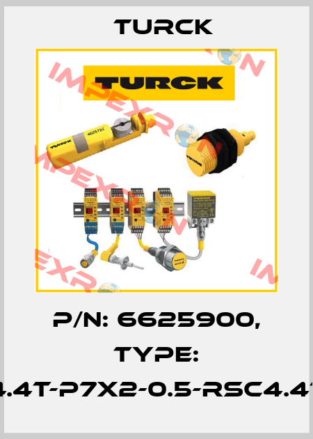 p/n: 6625900, Type: WKC4.4T-P7X2-0.5-RSC4.4T/TXL Turck