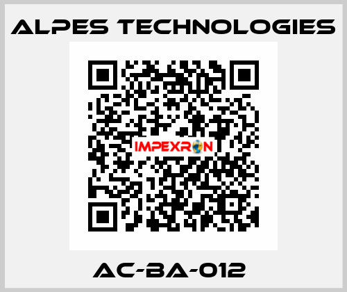 AC-BA-012  ALPES TECHNOLOGIES
