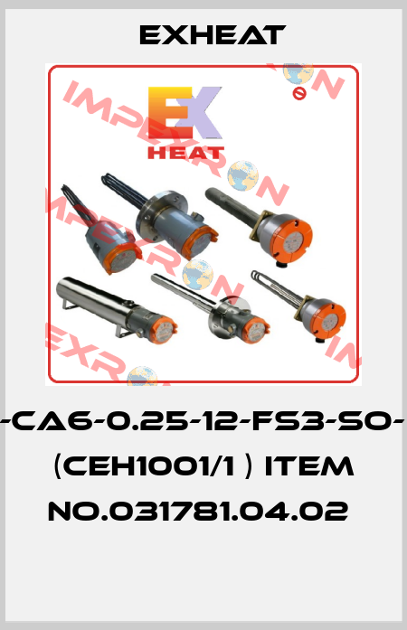 FP4-CA6-0.25-12-FS3-SO-RTD (CEH1001/1 ) Item No.031781.04.02   Exheat
