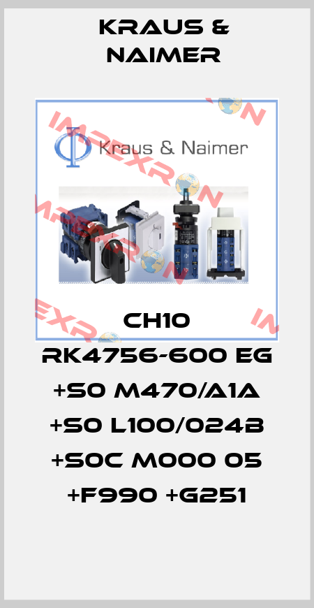 CH10 RK4756-600 EG +S0 M470/A1A +S0 L100/024B +S0C M000 05 +F990 +G251 Kraus & Naimer