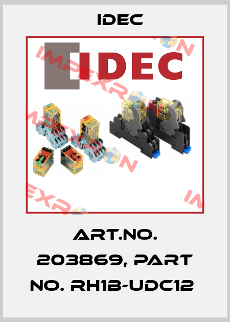 Art.No. 203869, Part No. RH1B-UDC12  Idec