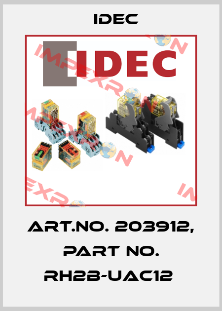 Art.No. 203912, Part No. RH2B-UAC12  Idec