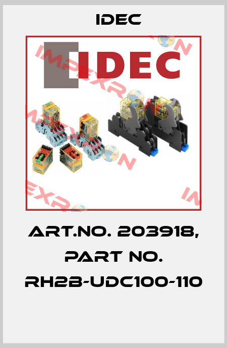 Art.No. 203918, Part No. RH2B-UDC100-110  Idec