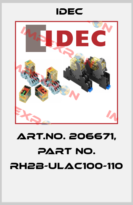 Art.No. 206671, Part No. RH2B-ULAC100-110  Idec