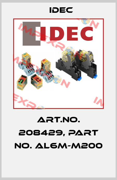 Art.No. 208429, Part No. AL6M-M200  Idec