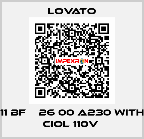 11 BF К 26 00 A230 WITH CIOL 110V  Lovato