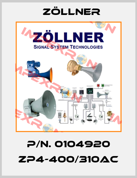 P/n. 0104920 ZP4-400/310AC Zöllner