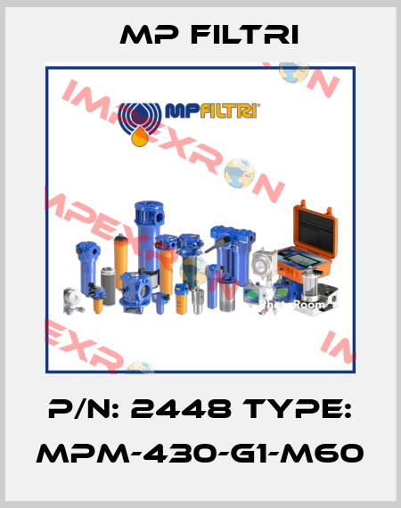 P/N: 2448 Type: MPM-430-G1-M60 MP Filtri