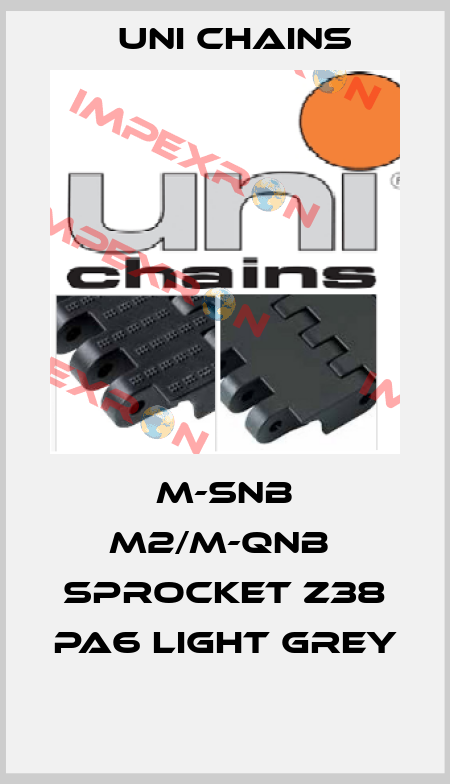 M-SNB M2/M-QNB  SPROCKET Z38 PA6 LIGHT GREY  Uni Chains