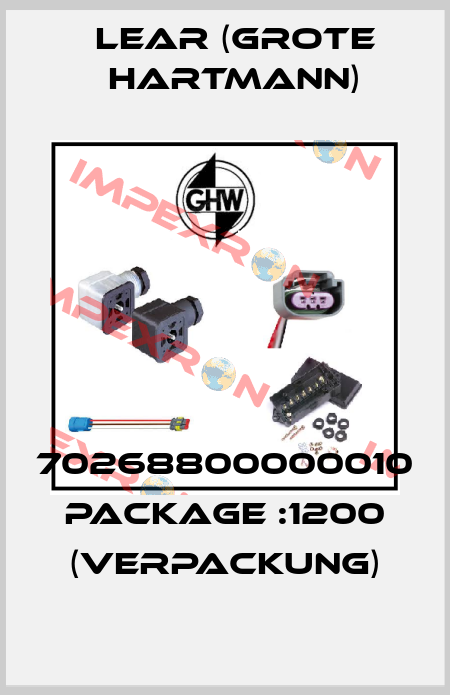 70268800000010 package :1200 (Verpackung) Lear (Grote Hartmann)