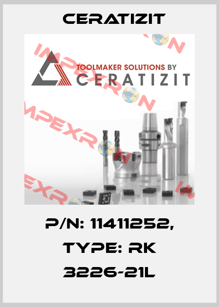 P/N: 11411252, Type: RK 3226-21L Ceratizit