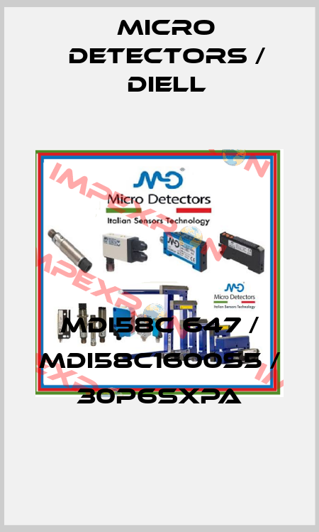 MDI58C 647 / MDI58C1600S5 / 30P6SXPA
 Micro Detectors / Diell