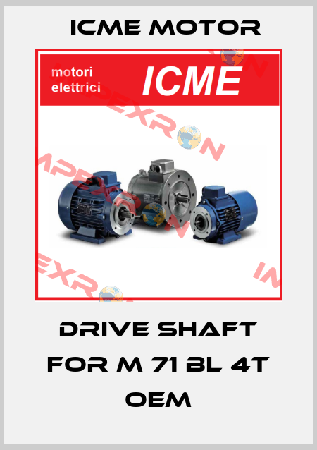 drive shaft for M 71 BL 4T oem Icme Motor