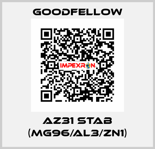 AZ31 Stab (Mg96/Al3/Zn1) Goodfellow
