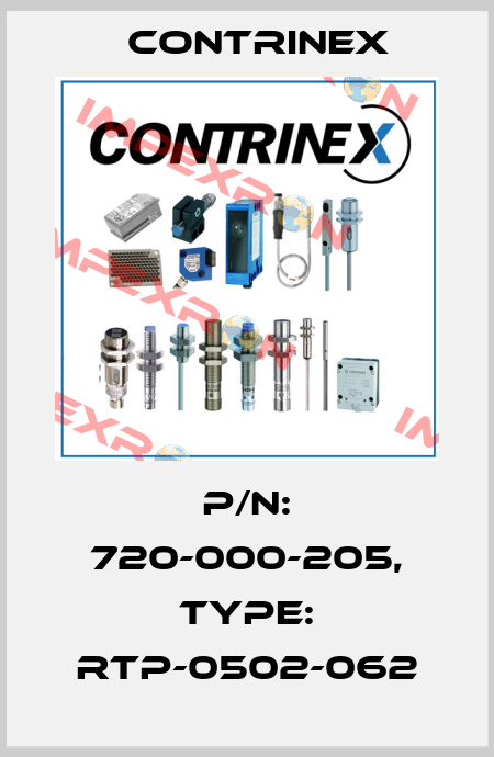 p/n: 720-000-205, Type: RTP-0502-062 Contrinex