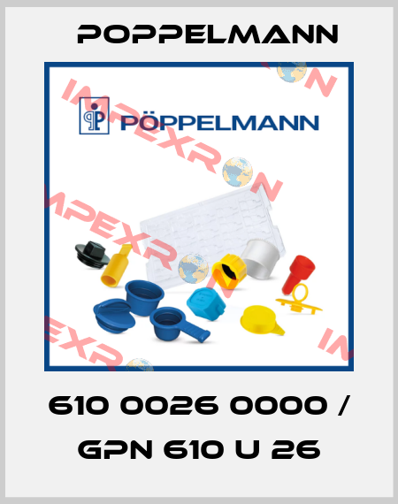 610 0026 0000 / GPN 610 U 26 Poppelmann