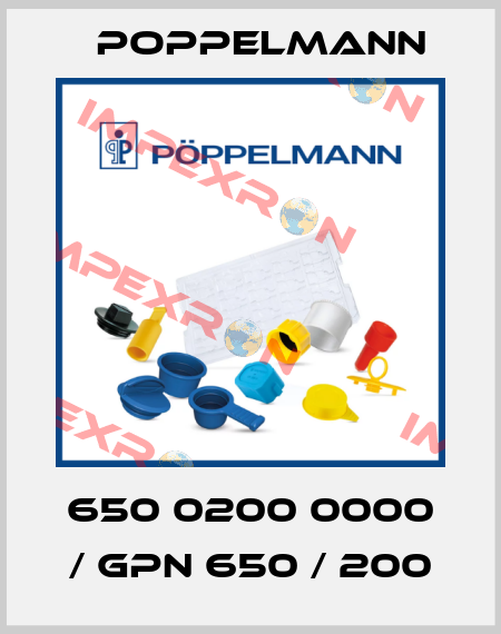 650 0200 0000 / GPN 650 / 200 Poppelmann