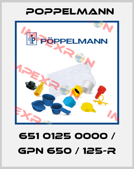 651 0125 0000 / GPN 650 / 125-R Poppelmann