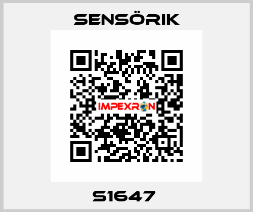 S1647  Sensörik