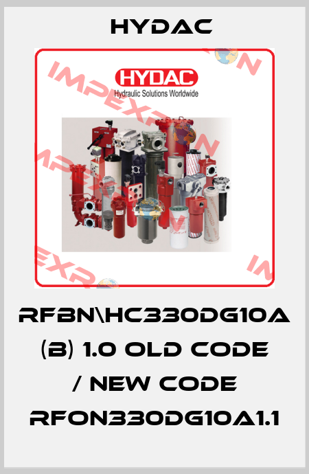 RFBN\HC330DG10A (B) 1.0 old code / new code RFON330DG10A1.1 Hydac