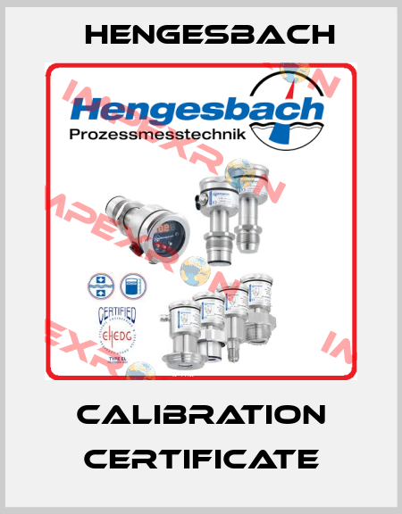 calibration certificate Hengesbach
