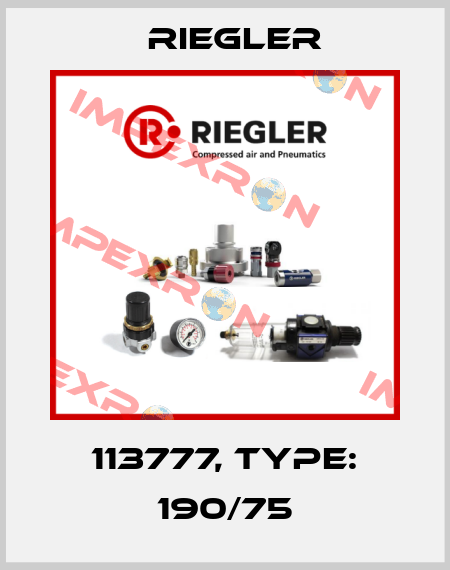 113777, Type: 190/75 Riegler