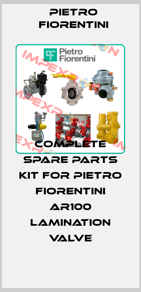Complete spare parts kit for Pietro Fiorentini AR100 lamination valve Pietro Fiorentini