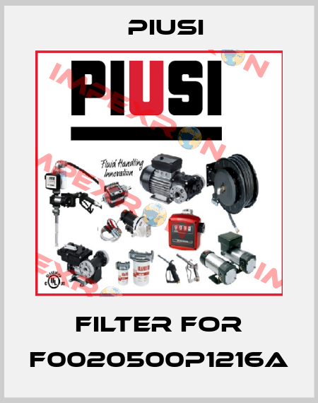 Filter for F0020500P1216A Piusi