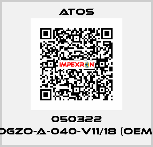050322 DGZO-A-040-V11/18 (OEM) Atos
