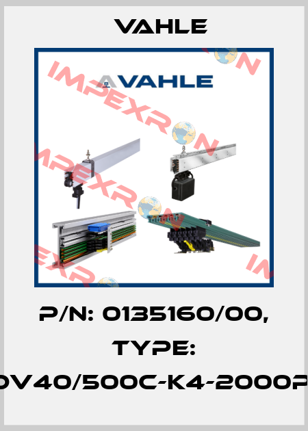P/n: 0135160/00, Type: DT-UDV40/500C-K4-2000PH-BA Vahle