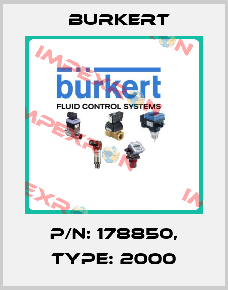 p/n: 178850, Type: 2000 Burkert