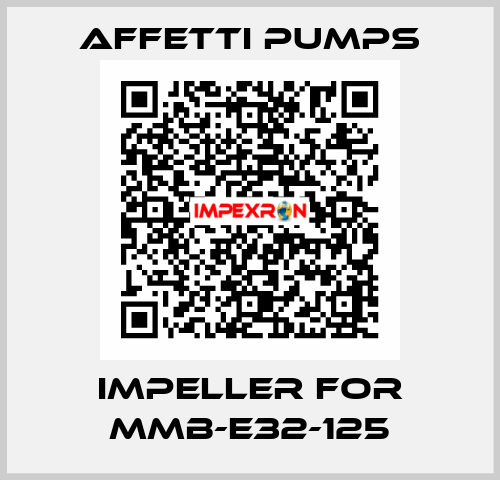 Impeller for MMB-E32-125 Affetti pumps