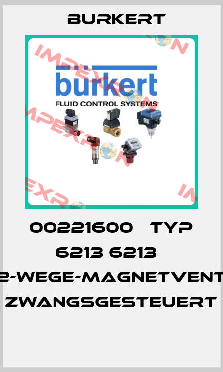 00221600   Typ 6213 6213   2/2-Wege-Magnetventil, Zwangsgesteuert  Burkert