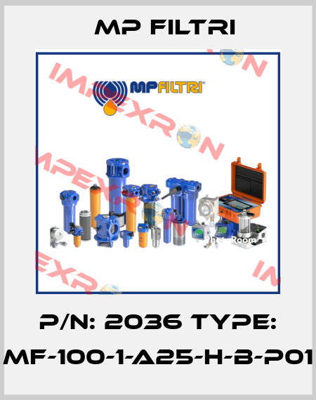 P/N: 2036 Type: MF-100-1-A25-H-B-P01 MP Filtri