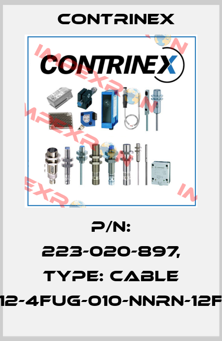 p/n: 223-020-897, Type: CABLE S12-4FUG-010-NNRN-12FG Contrinex