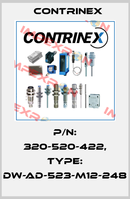 p/n: 320-520-422, Type: DW-AD-523-M12-248 Contrinex