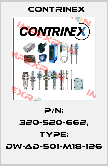 p/n: 320-520-662, Type: DW-AD-501-M18-126 Contrinex